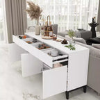 Credenza/Buffet Moderno Bianco a 4 Ante e 4 Cassetti Famapy