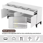 Credenza/Buffet Moderno Bianco a 4 Ante e 4 Cassetti Famapy