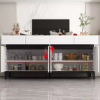 Credenza/Buffet Moderno Bianco a 4 Ante e 4 Cassetti Famapy