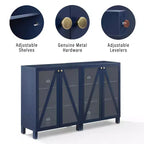 Crosley 60 Cassai Mobile credenza TV 2 pezzi: ante in vetro, ripiani regolabili, gestione cavi