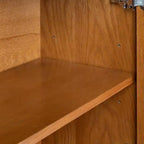 Madia in MDF noce, mobile credenza con contenitore per sala da pranzo, mobile contenitore in stile country, adatto per ingresso, corridoio, soggiorno, cucina, sala da pranzo