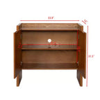 Madia in MDF noce, mobile credenza con contenitore per sala da pranzo, mobile contenitore in stile country, adatto per ingresso, corridoio, soggiorno, cucina, sala da pranzo