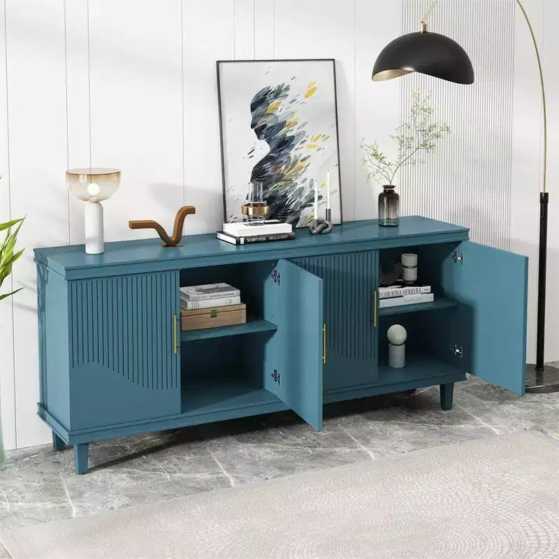 Mobiletto a 4 ante da 70.07'', Credenza da Buffet, Mobiletto Contenitore Moderno da Buffet, Mobiletto Contenitore con Capacità di Carico di 330 libbre per Soggiorno, Cucina, Camera da Letto, Corridoio