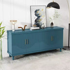 Buffet 4 portes de 70,07 po, meuble de rangement moderne, capacité de charge de 330 lb pour salon, cuisine, chambre à coucher, couloir