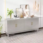 70.07''Grande Credenza a 4 ante, Credenza Buffet con spazio di archiviazione, Adatta per Soggiorno, Cucina, Camera da letto, Ingresso (Champagne)