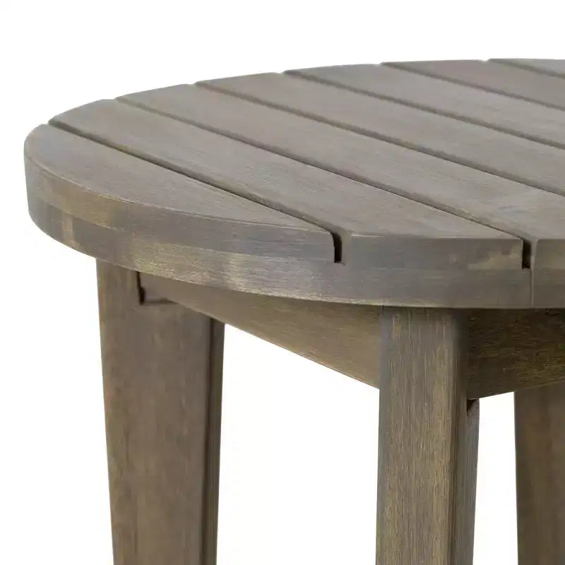 GDFStudio Ocilla Set Salotto da Esterno 3 Pezzi in Legno di Acacia e Intreccio di Corda, Nero/Grigio