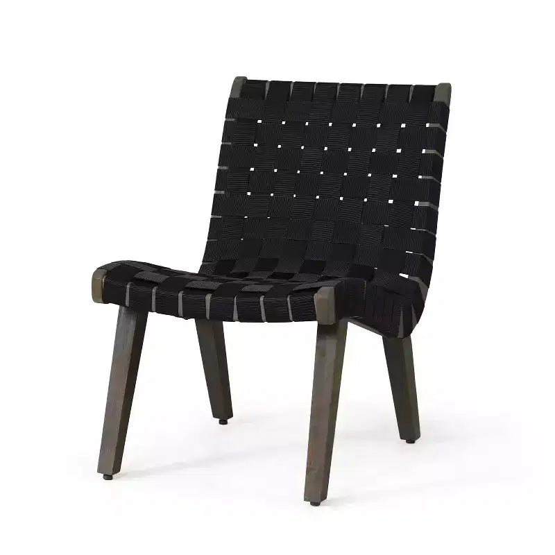 GDFStudio Ocilla Set Salotto da Esterno 3 Pezzi in Legno di Acacia e Intreccio di Corda, Nero/Grigio