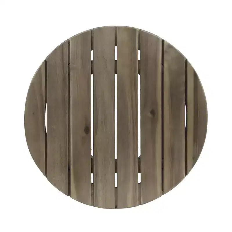 GDFStudio Ocilla Set Salotto da Esterno 3 Pezzi in Legno di Acacia e Intreccio di Corda, Nero/Grigio