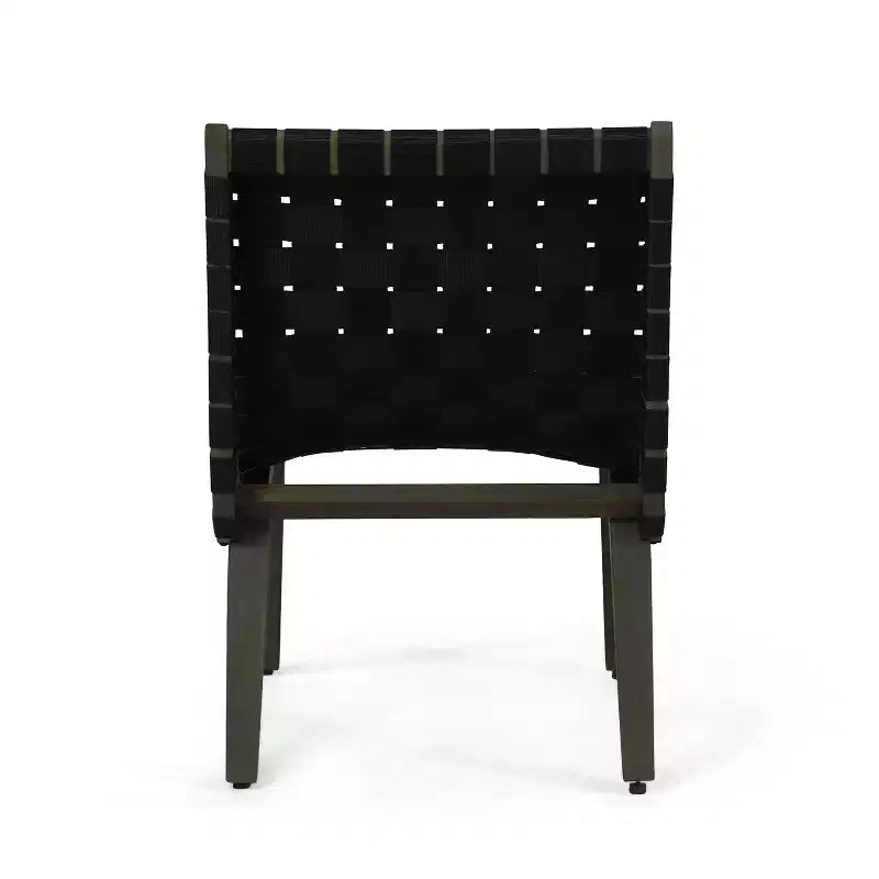 GDFStudio Ocilla Set Salotto da Esterno 3 Pezzi in Legno di Acacia e Intreccio di Corda, Nero/Grigio