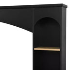 Mobile TV Whisen 91, Centro Intrattenimento ad Arco, Unità a Parete in Stile Rustico con Libreria, Effetto Legno per TV fino a 70 Pollici