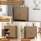 Garvee Buffet Bahut de Rangement 87 cm avec 2 Portes et Étagère Réglable, Meuble Console/Bar à Café pour Entrée, Salon ou Cuisine