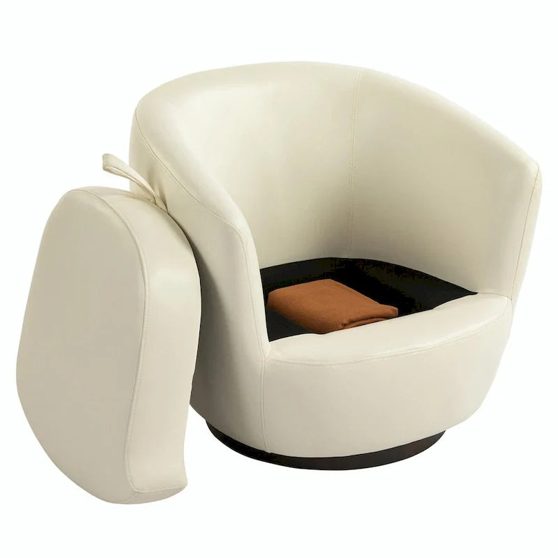 Fauteuil pivotant avec rangement intégré