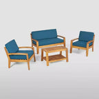 Ensemble de discussion de patio 4 pièces Grenada Acacia - Christopher Knight Home
