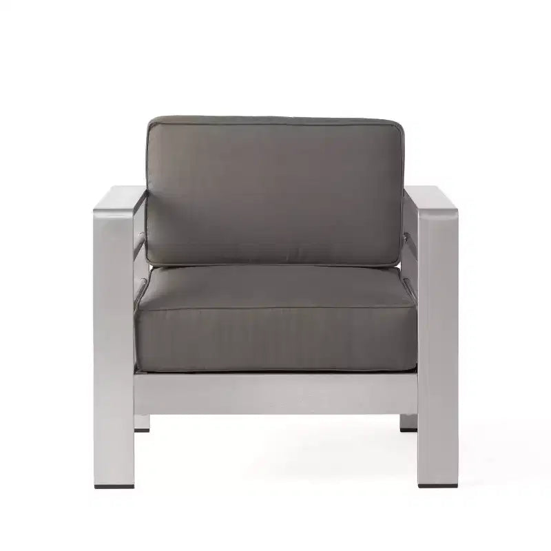 Set di 5 mobili da esterno in alluminio e MGO Cape Coral con tavolo a fuoco - Christopher Knight Home