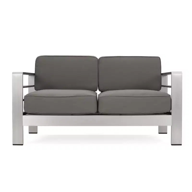 Set di 5 mobili da esterno in alluminio e MGO Cape Coral con tavolo a fuoco - Christopher Knight Home