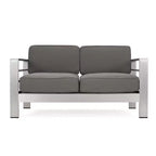 Set di 5 mobili da esterno in alluminio e MGO Cape Coral con tavolo a fuoco - Christopher Knight Home