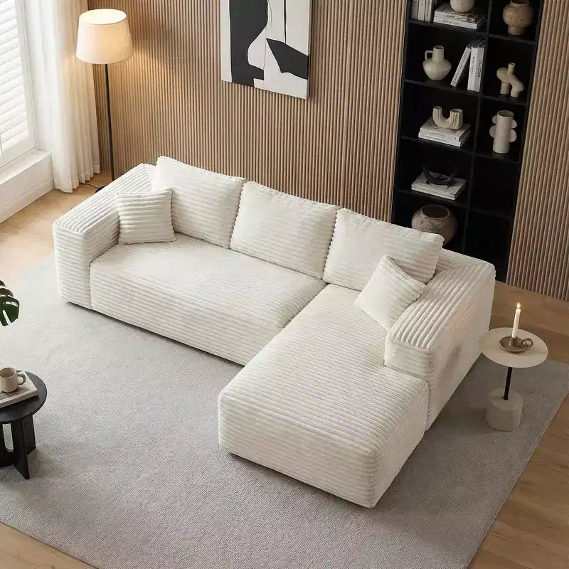 MAYEERTY 106 Divano Letto a Compressione in Velluto a Coste Larghe, Divano Letto Convertibile per Soggiorno Camera degli Ospiti