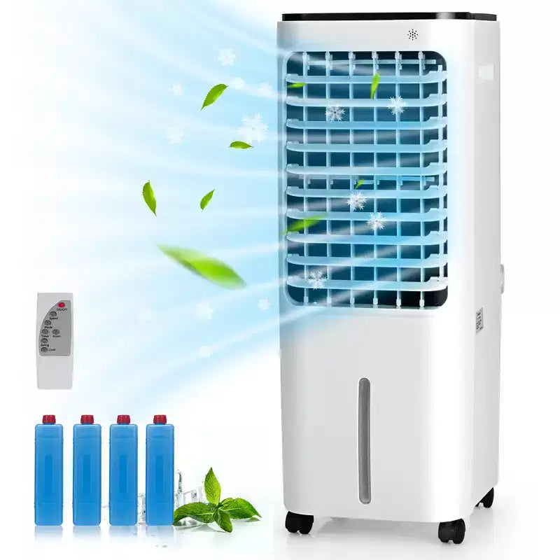 Rafraîchisseur d'air évaporatif portable Costway 4-en-1 avec réservoir d'eau de 12 L et 4 accumulateurs de froid