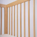 Culla Convertibile 3-in-1, in Solido Legno di Faggio Europeo, Certificata GREENGUARD Gold, Fabbricata in Italia