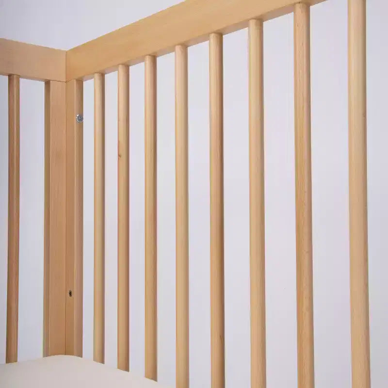 Culla Convertibile 3-in-1, in Solido Legno di Faggio Europeo, Certificata GREENGUARD Gold, Fabbricata in Italia