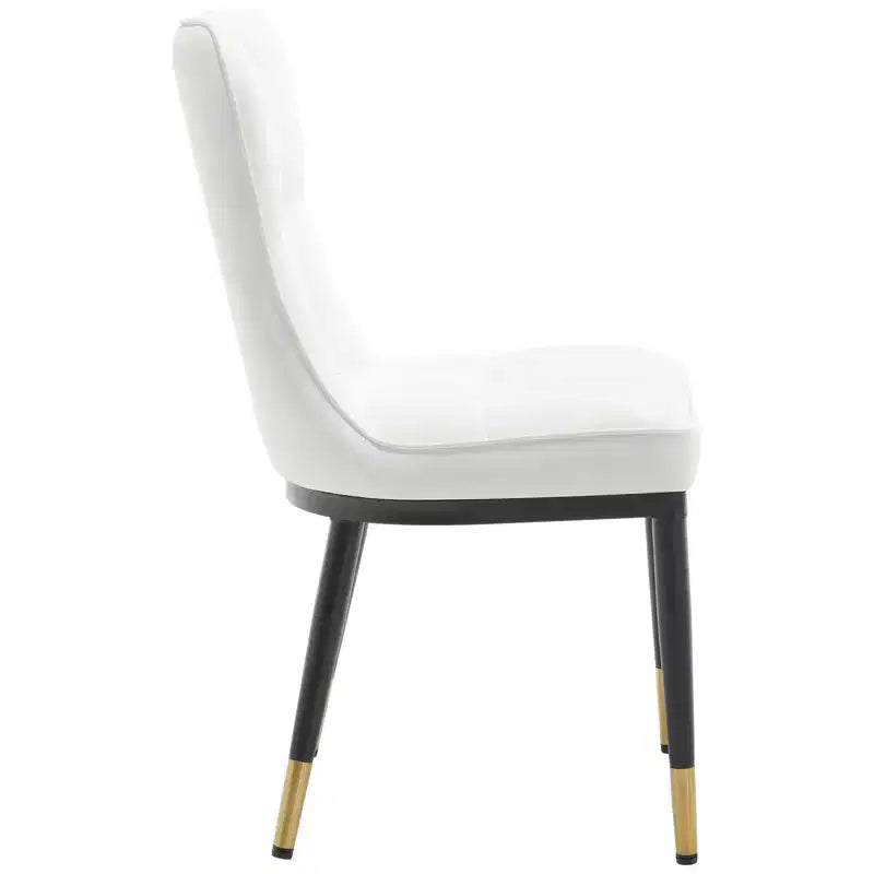 Bekrvio Sedie da Sala da Pranzo Set da 6, Moderne Imbottite in Ecopelle con Schienale Alto, Gambe in Metallo, Sedie da Cucina Senza Braccioli per Soggiorno Sala da Pranzo