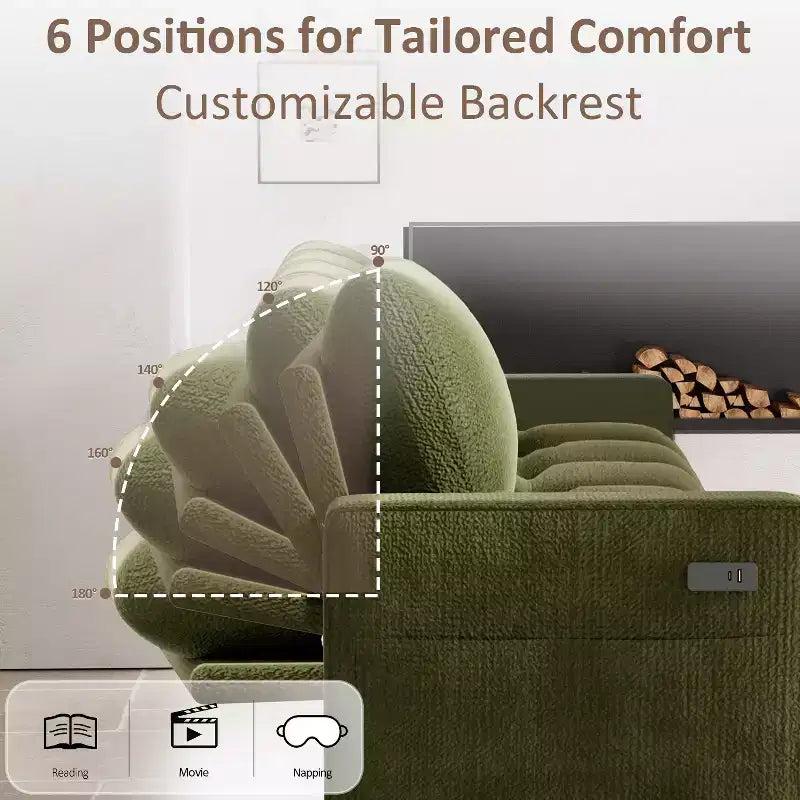 Divano Letto, Divano Estraibile a L da 81 pollici con Chaise Longue Reversibile e Contenitore/Porta USB/Tasca Laterale/Montaggio Senza Attrezzi, Velluto a Coste Beige