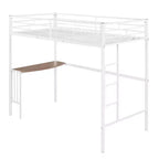 Lit superposé en métal une place sur deux places avec bureau, lit mezzanine une place avec lit inférieur double séparé pour enfants