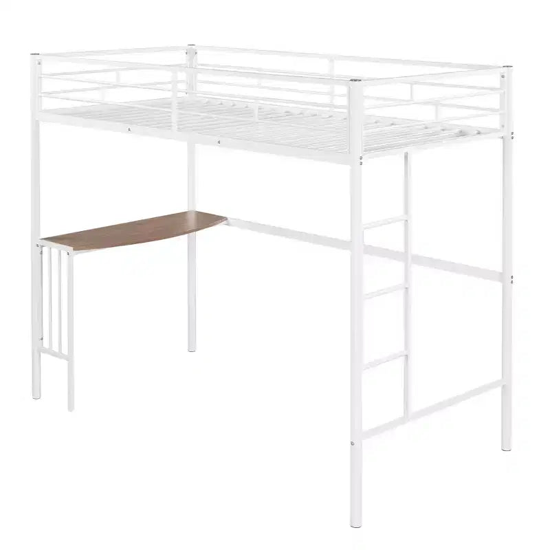 Lit superposé en métal une place sur deux places avec bureau, lit mezzanine une place avec lit inférieur double séparé pour enfants