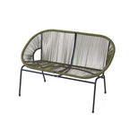 Christopher Knight Home Paoa Set Salotto da Esterno in 3 Pezzi Intrecciato con Struttura in Ferro (Tavolo Non Incluso)