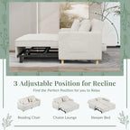AECOJOY Divano Letto 3 in 1, Letto Singolo Convertibile