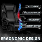 Sedia da Ufficio Direzionale Bossin Extra Large, 500 libbre, Ergonomica con Supporto Lombare Regolabile, Schienale Alto in Pelle PU, per Computer