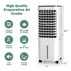 Rafraîchisseur d'air évaporatif portable Costway 4-en-1 avec réservoir d'eau de 12 L et 4 accumulateurs de froid