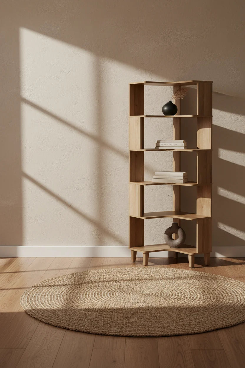 Libreria angolare - Rovere naturale