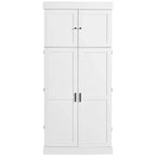 Dispensa da cucina indipendente 77H, armadio contenitore in stile rustico con ripiani regolabili, ripiani sulla porta, cassetti e portabottiglie - ModernLuxe
