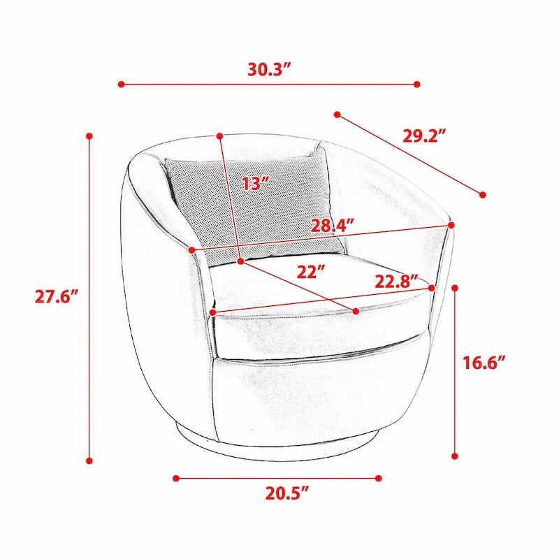 Fauteuil pivotant avec rangement intégré