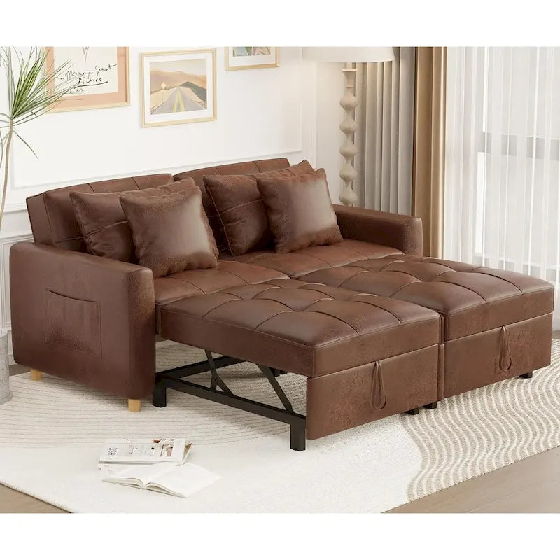 AECOJOY Divano Letto 3 in 1, Letto Singolo Convertibile