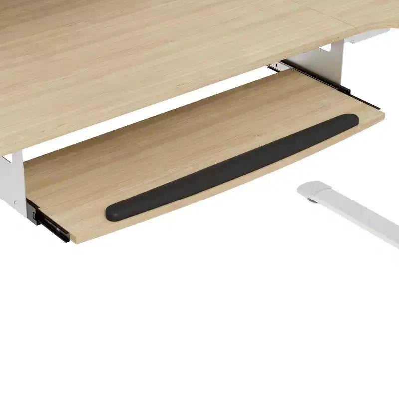 Bureau assis-debout en forme de L EUREKA ERGONOMIC 60x23 avec accessoires