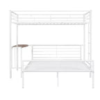 Lit superposé en métal une place sur deux places avec bureau, lit mezzanine une place avec lit inférieur double séparé pour enfants