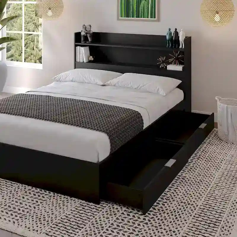 Letto a piattaforma Hunter con testiera