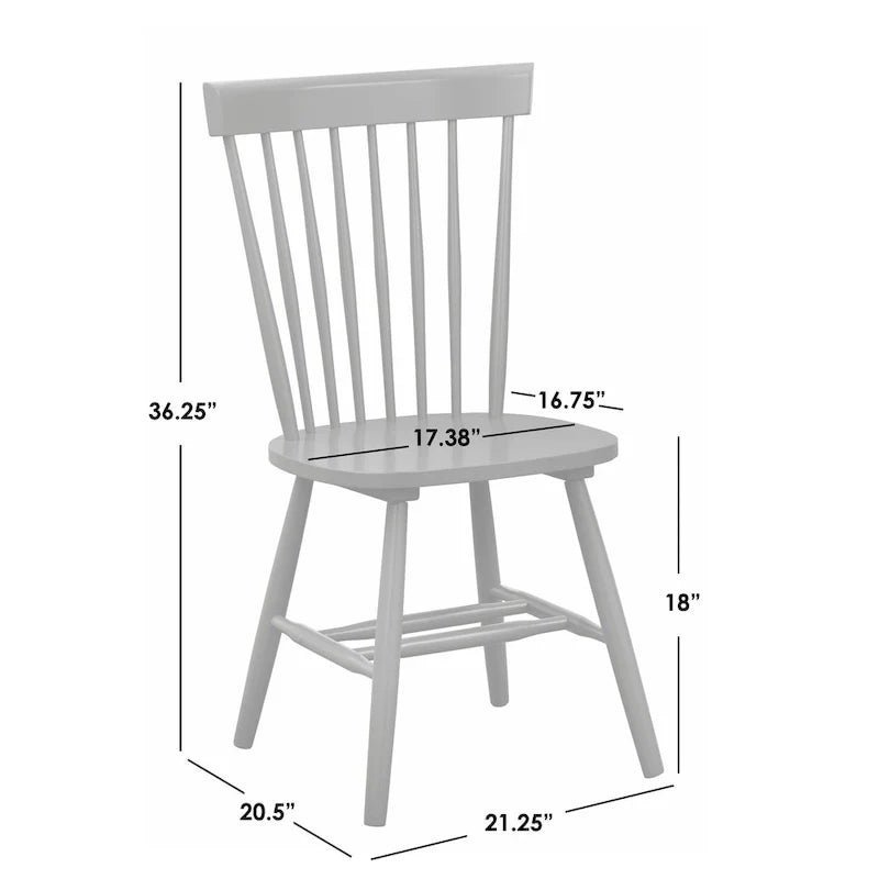 Chaises de salle à manger à barreaux en bois massif Venice Simple Living (Lot de 2)