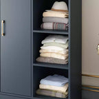 Armoire 2 portes avec miroir, tringle à vêtements et 2 tiroirs