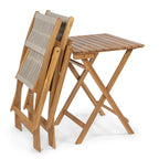 Ensemble bistrot pliant d'extérieur 3 pièces Cadiz Modern Coastal en bois d'acacia, par JONATHAN Y