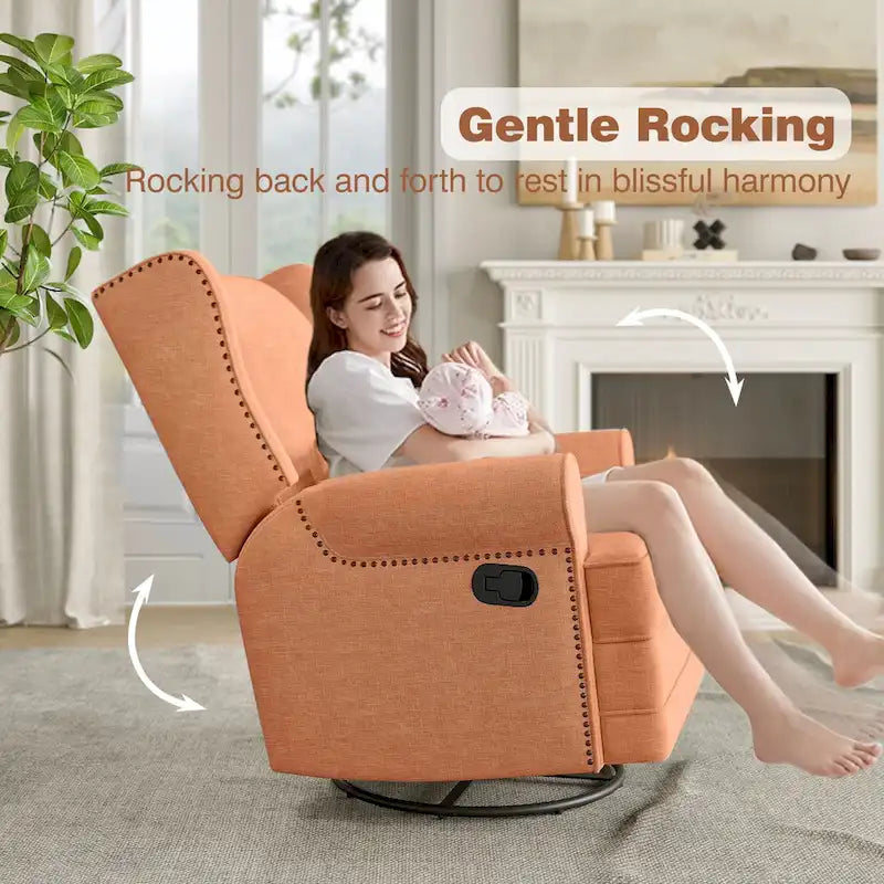 Poltrona reclinabile girevole con poggiapiedi extra-large, grigia