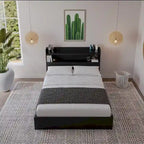Letto a piattaforma Hunter con testiera