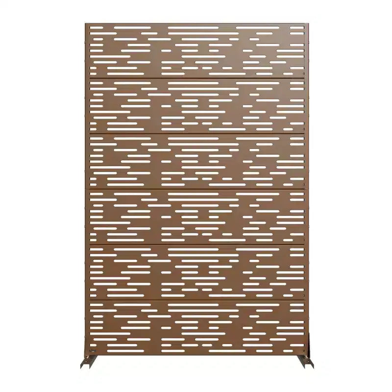 MAYEERTY Divisorio per stanza Godfrey Light B-Type Lamiera zincata marrone 72x47x16 pollici Set da 6 pezzi Set da 3 pezzi