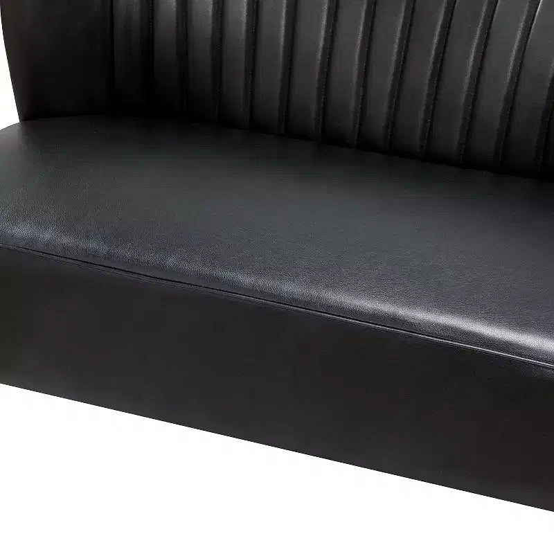 Divanetto con schienale alto contemporaneo 47, divano a 2 posti senza braccioli con gambe in metallo per soggiorno o camera da letto