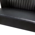 Divanetto con schienale alto contemporaneo 47, divano a 2 posti senza braccioli con gambe in metallo per soggiorno o camera da letto