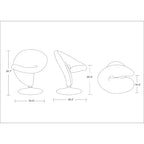 Set di 2 Poltrone Girevoli "Curl" in Misto Lana - Manhattan Comfort