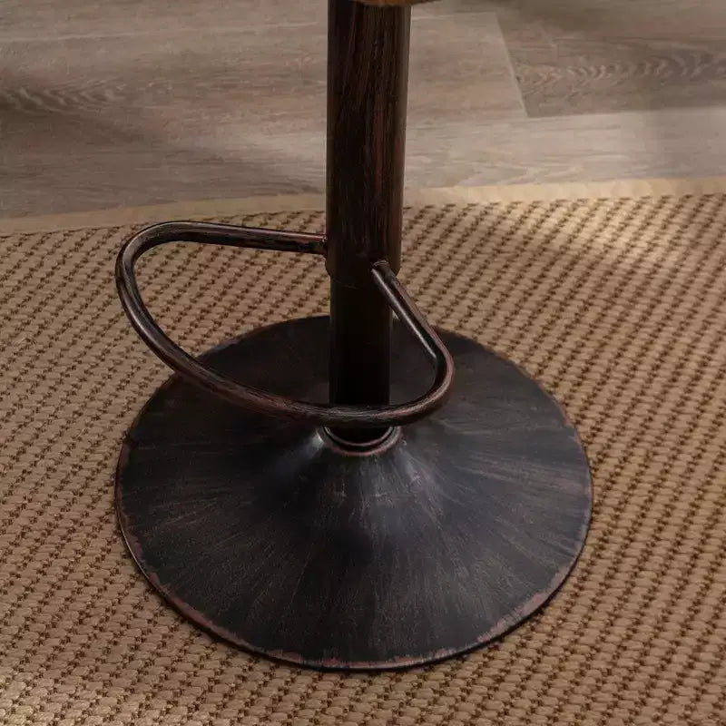 TUYOHW 25-33H Sgabelli da bar girevoli con altezza regolabile, sgabelli da bar in vimini con cuscino per cucina e home bar, capacità 113 kg