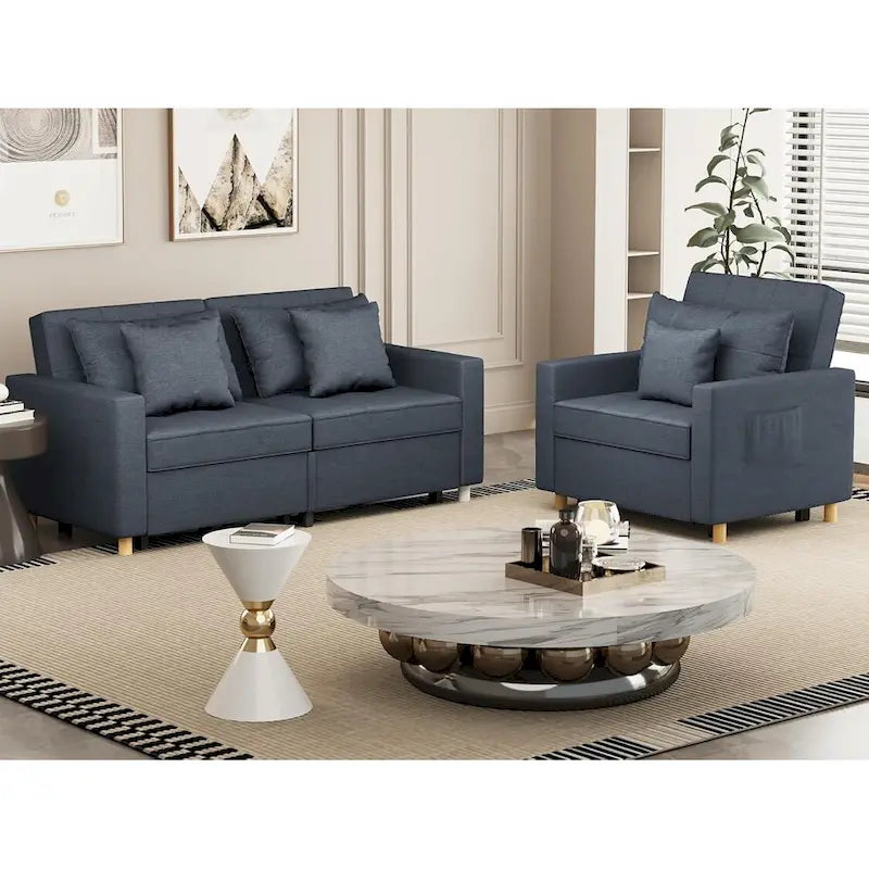 AECOJOY Divano Letto 3 in 1, Letto Singolo Convertibile